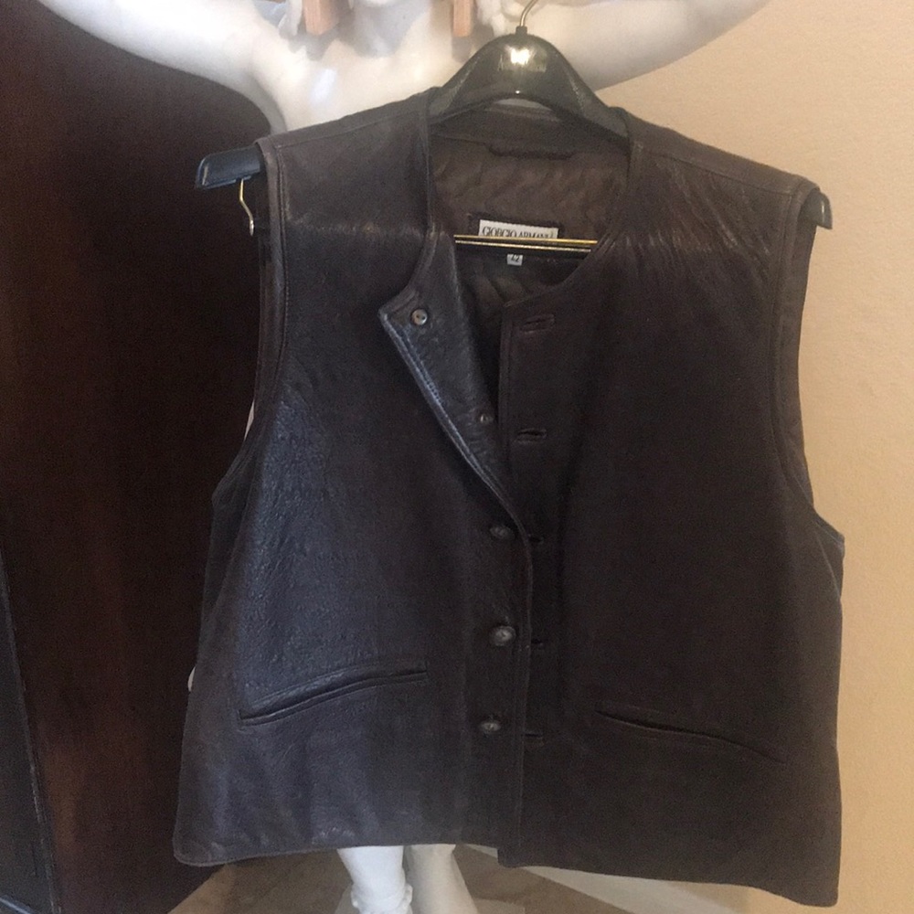 Vintage Georgio Armani leather vest